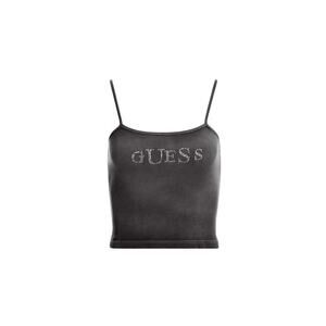 GUESS USA Ribbed Cai Tank Top Charcoal Gray - S